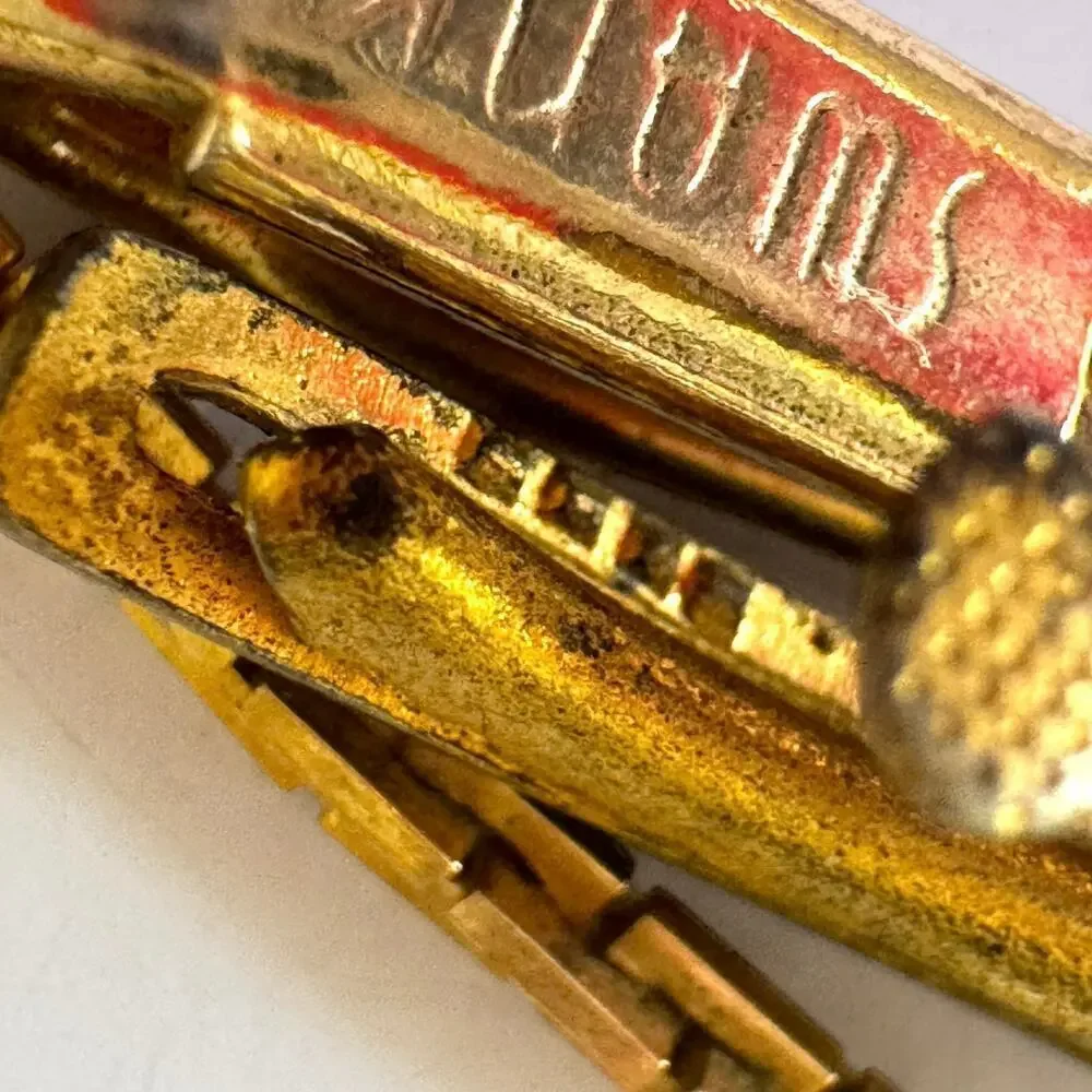Vintage Lot of 5 Men’s Jewelry Swank Tie Bats and Tie Clips Gold Metal 1950s